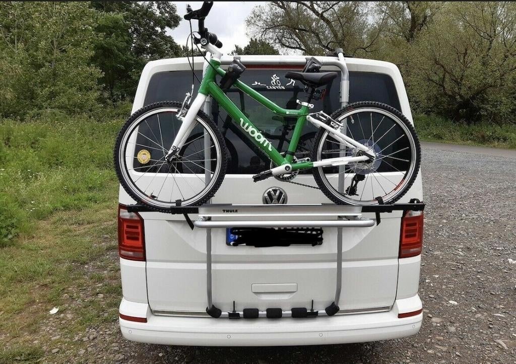 Thule backpack 973 Achterklep T5 T4 Hiace caddy viano T6, Gebruikt, Elektrische fiets, 2 fietsen, Achterklepdrager