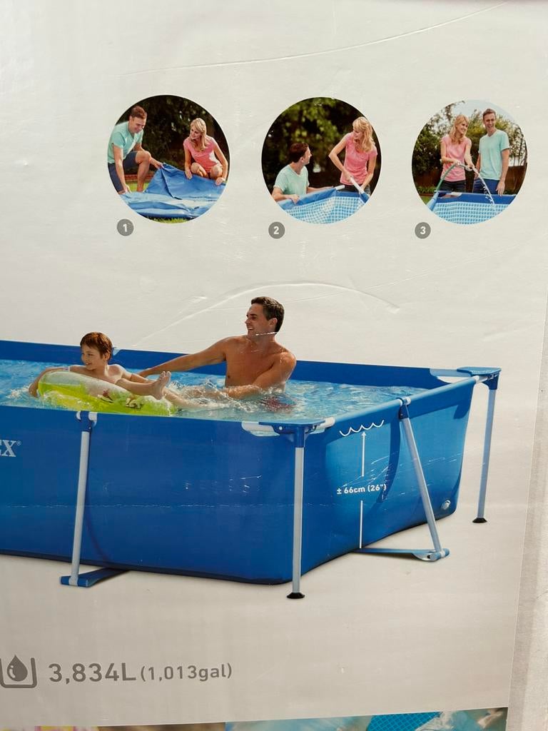 Zwembad met toebehoren 2x3 meter, Ophalen, Gebruikt, Opzetzwembad, 200 tot 400 cm