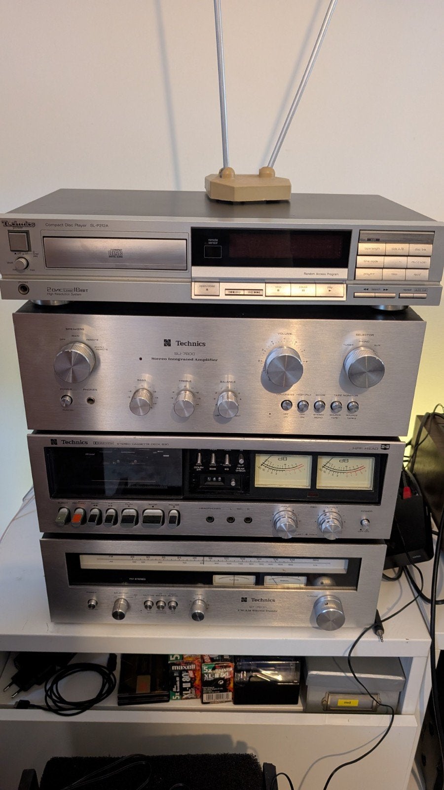 Technics set met Technics Speakers SB4, Gebruikt, Losse componenten, Tuner of Radio, Ophalen