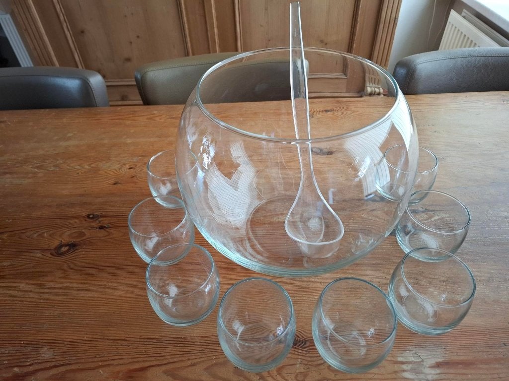 glazen bowlset Royal Leerdam, 10-delig, Ophalen of Verzenden, Zo goed als nieuw, Overige typen