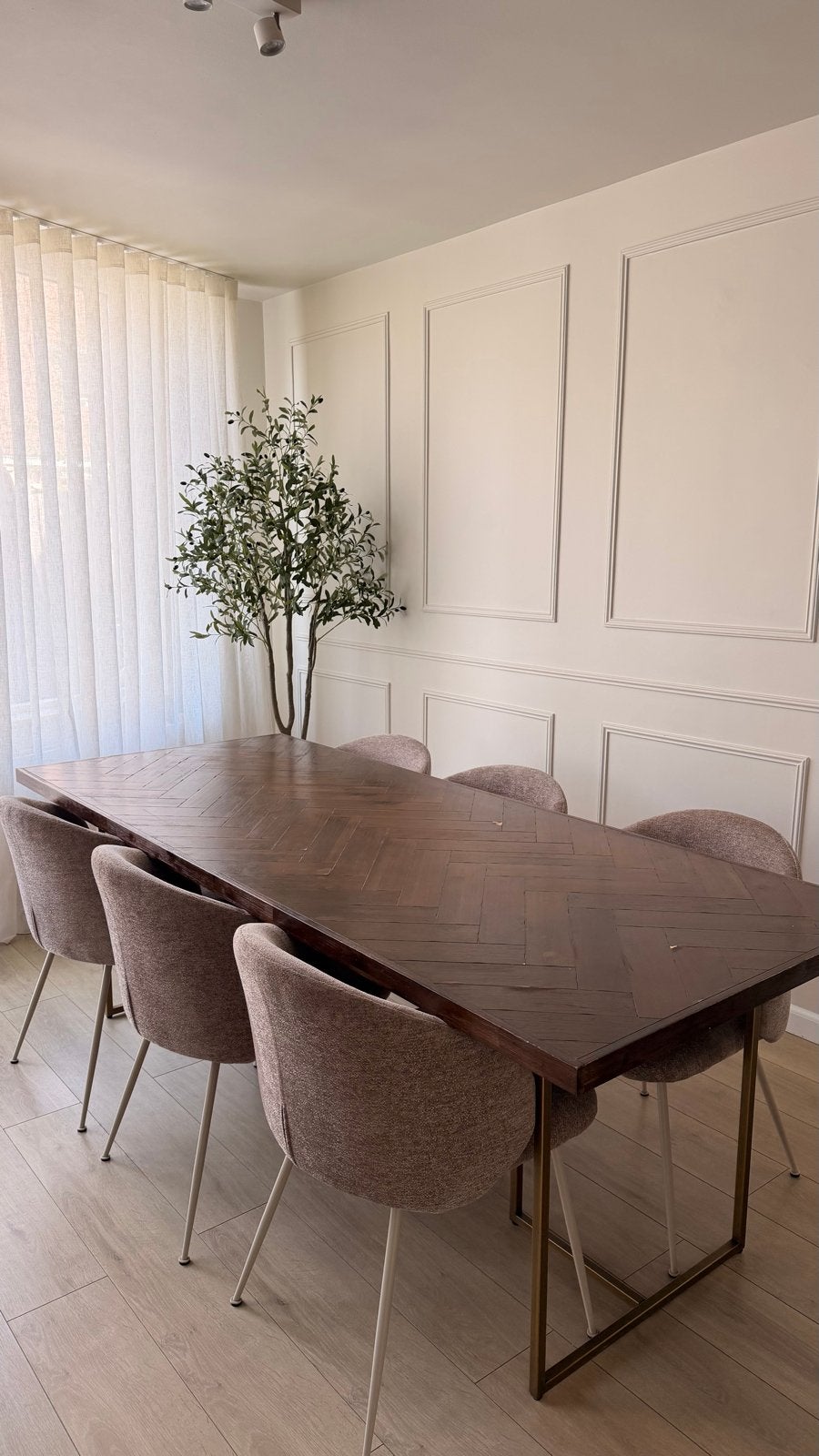 Dutchbone Class eettafel visgraat - 220x90 cm, Ophalen, Gebruikt, 200 cm of meer, 50 tot 100 cm
