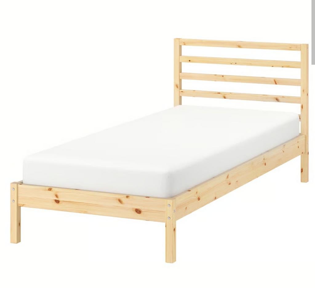 IKEA Tarva bedframe met lattenbodem - Hout, Ophalen, Gebruikt, 90 cm, 200 cm