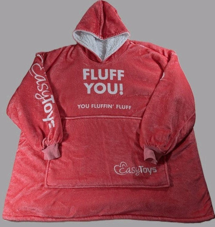 EasyToys hoodie deken fluff you | oversized snuggie | roze, Easytoys, Maat 46/48 (XL) of groter, Ophalen of Verzenden, Zo goed als nieuw