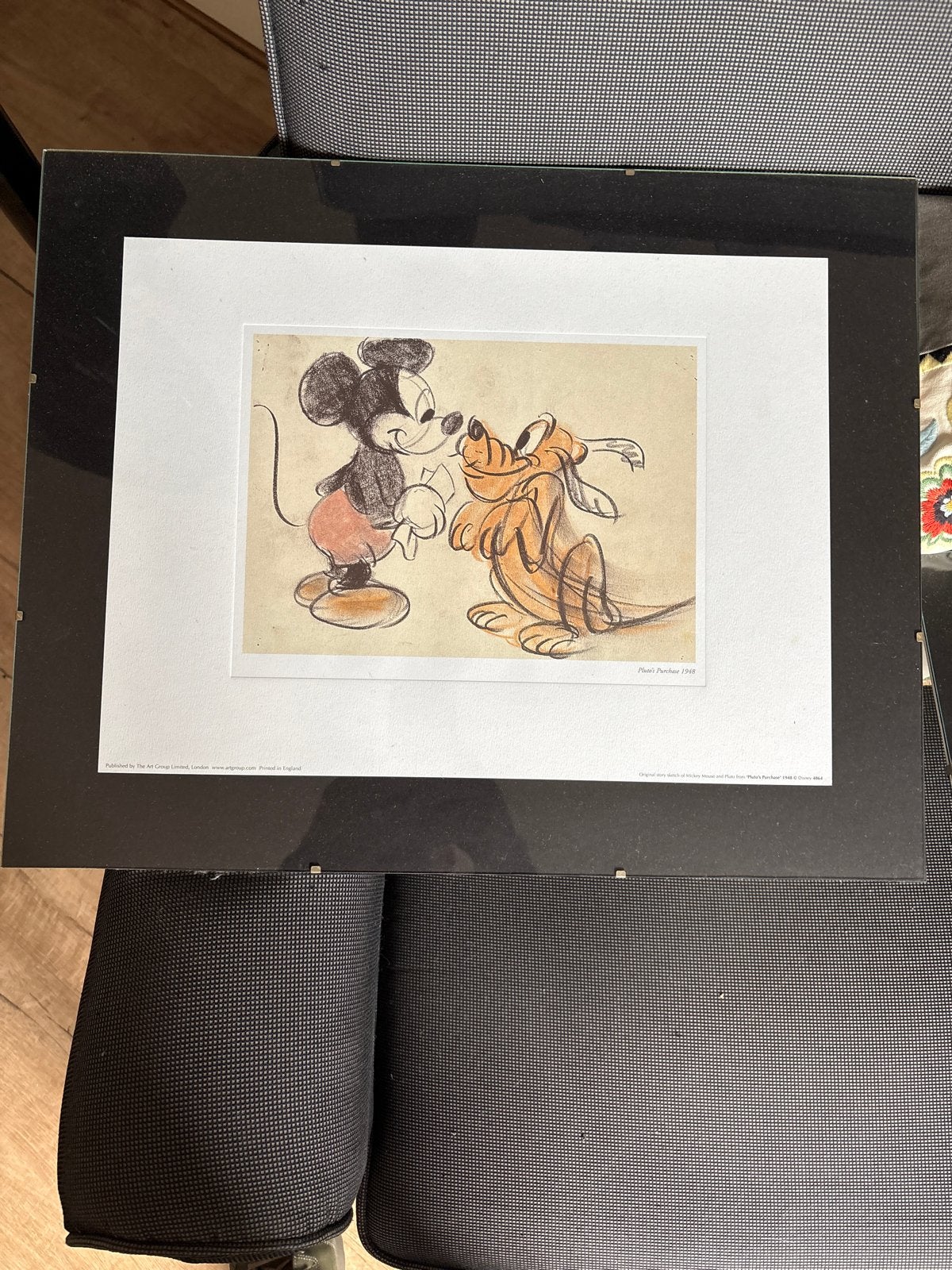 Disney Mickey Mouse & Pluto ingelijste origenele tekeningen, Ophalen, Tekening, Potloodtekening, Ingelijst