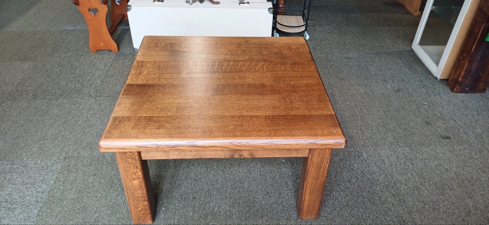 Mooi zware eiken salontafel, 80 x 80, Ophalen, 50 tot 100 cm, 50 tot 100 cm, Eikenhout