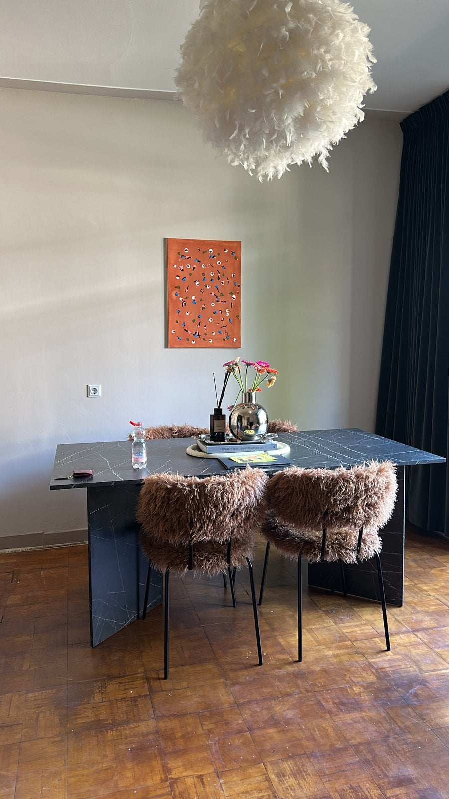 Marmerlook Eettafel 90x180 cm - JYSK, Ophalen, Overige materialen, Nieuw, 50 tot 100 cm