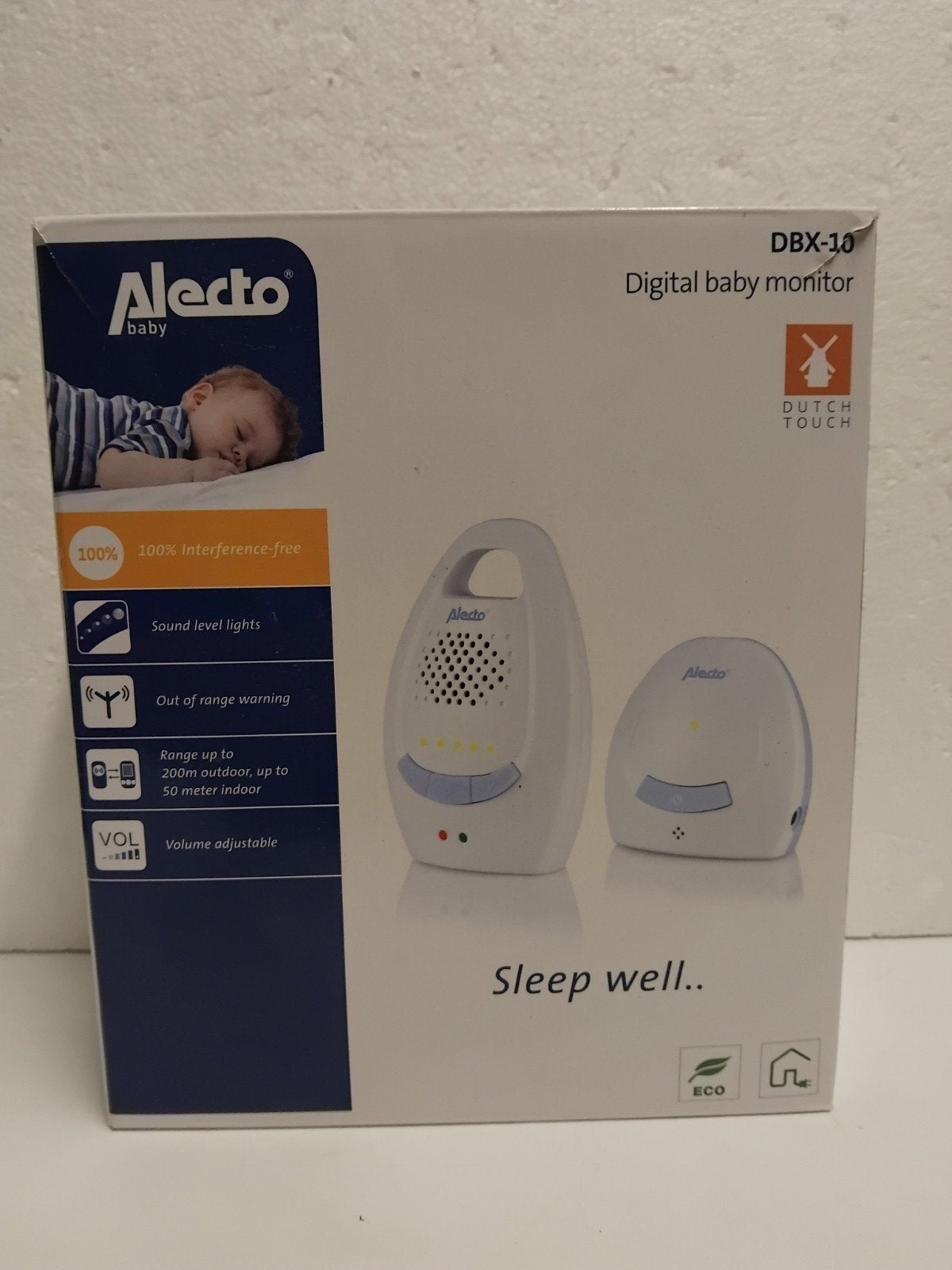 Babyfoon Alecto DBX-10 licht en geluid porteble, Ophalen of Verzenden, Nieuw, 250 meter of meer