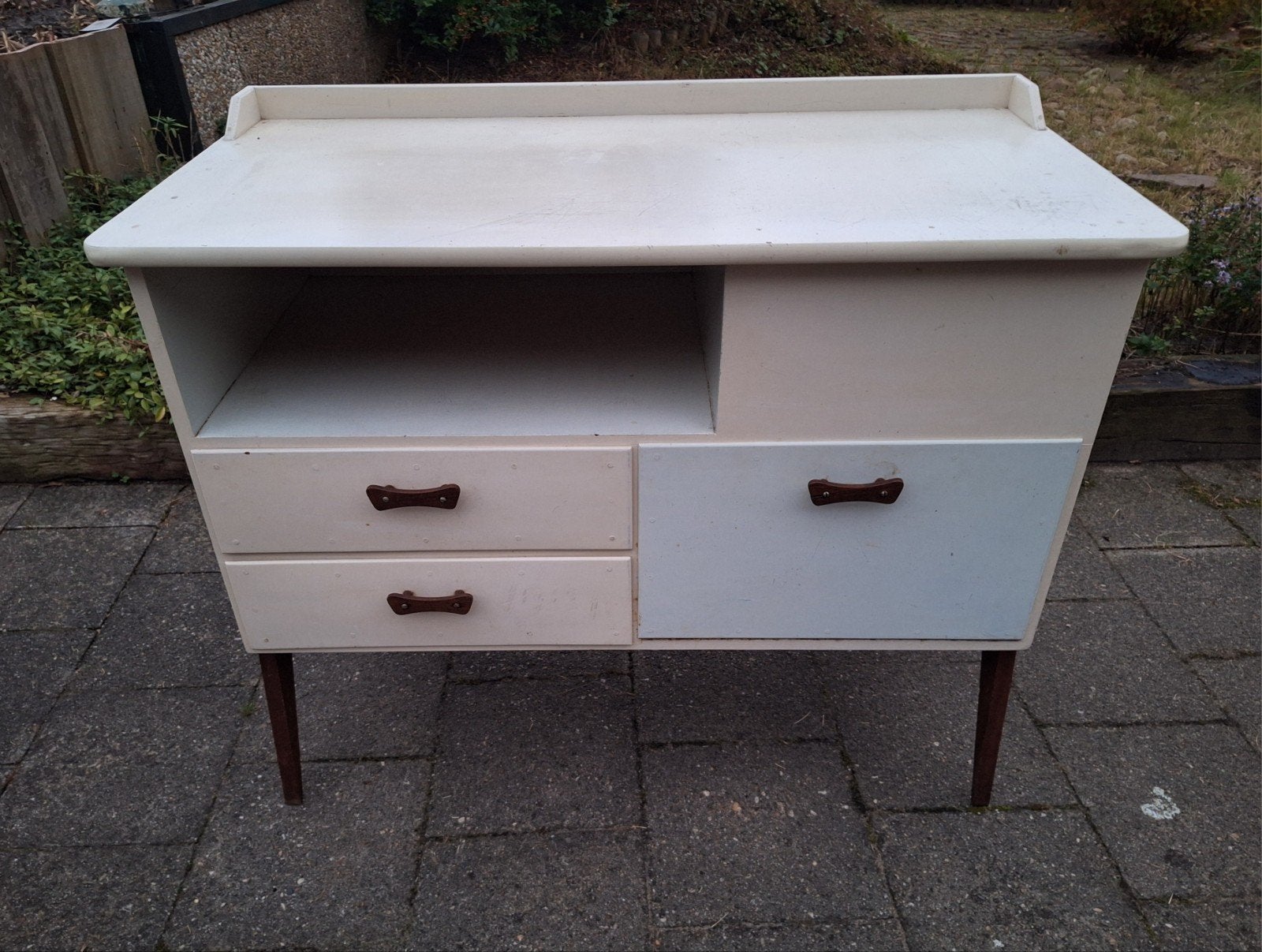 Vintage Babycommode, Gebruikt, 50 tot 70 cm, 100 cm of meer, Opstaande rand