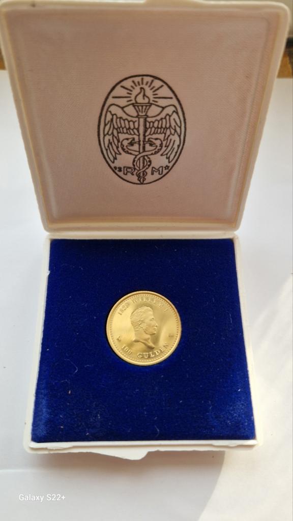 Gouden 100 gulden  Nederlandse/Antilliaanse, Ophalen of Verzenden, Goud