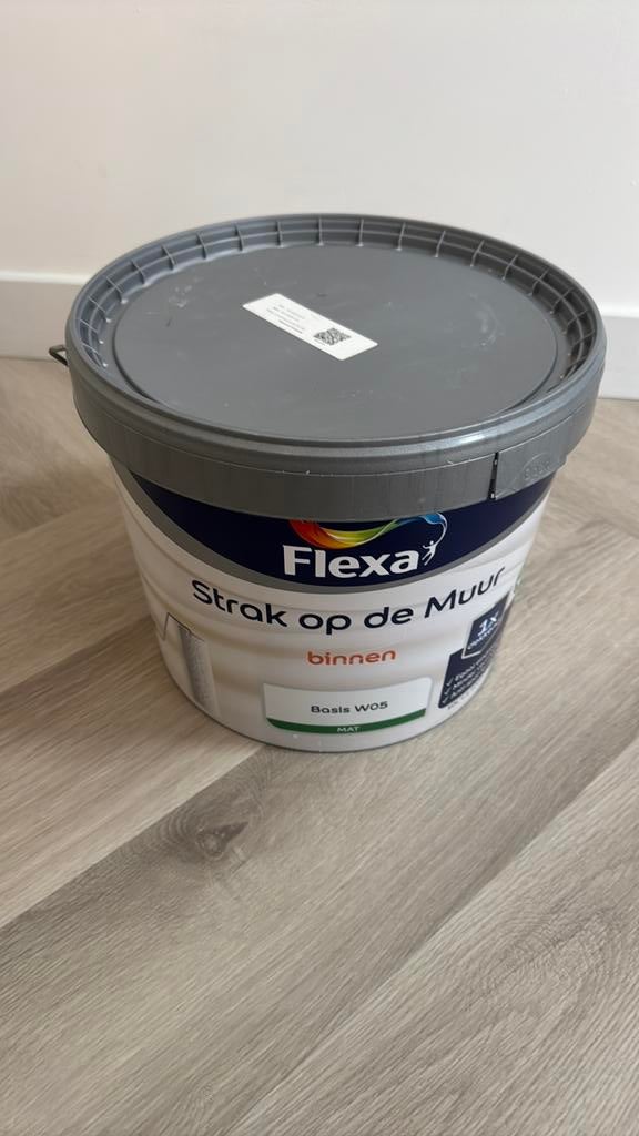 Flexa, 5 tot 10 liter, Wit, Nieuw, Ophalen of Verzenden
