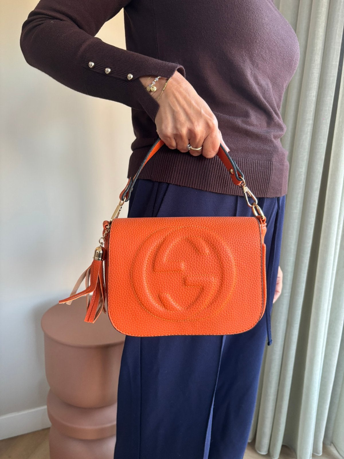 Gucci Soho Disco Tas Oranje Leer, Ophalen of Verzenden, Nieuw, Oranje, Schoudertasje