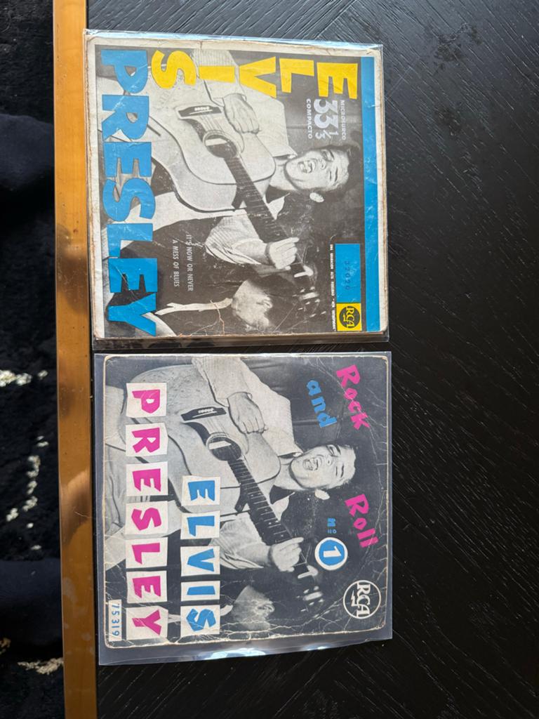 2 Elvis Presley Singles - It's Now or Never & Rock and Roll, Ophalen, Gebruikt, Voor 1960, 7 inch
