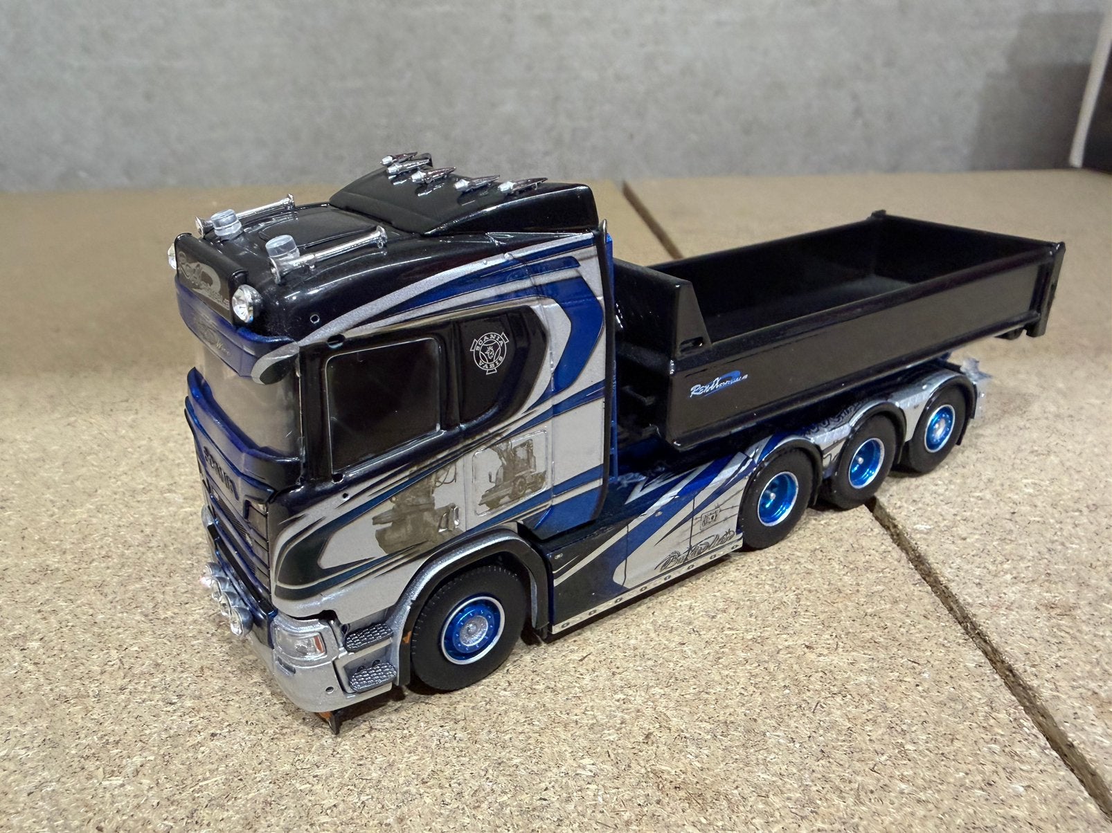 TEKNO SCANIA BARBE WIRE RENAX AFZETBAK, Ophalen of Verzenden, Zo goed als nieuw, Bus of Vrachtwagen, Tekno