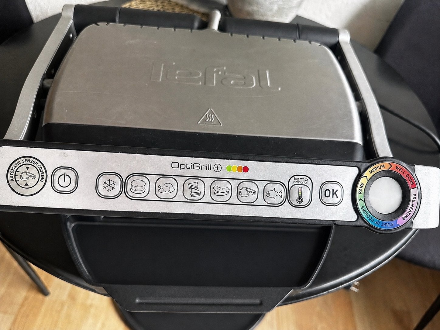 Tefal OptiGrill+ Elektrische Contactgrill - Zo goed als nieu, Ophalen of Verzenden, Vaatwasmachinebestendig, Zo goed als nieuw