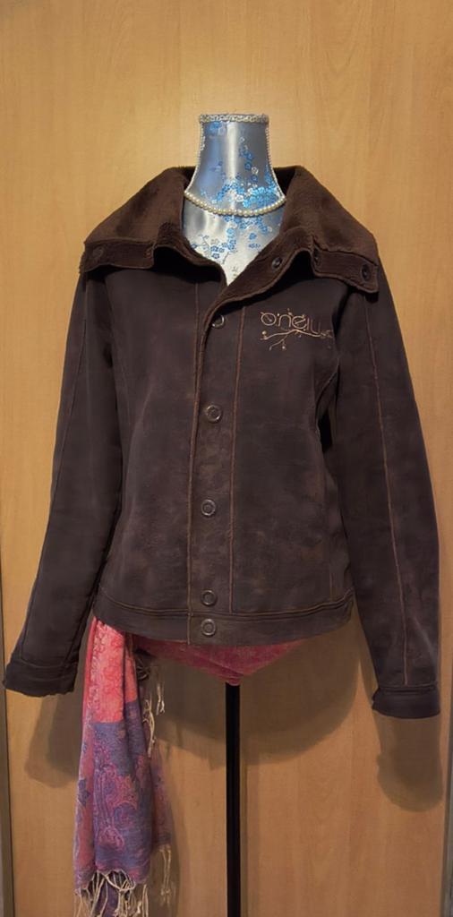 O'Neill bruine jas met teddy voering, maat XL, Bruin, Maat 46/48 (XL) of groter, Ophalen of Verzenden, Zo goed als nieuw