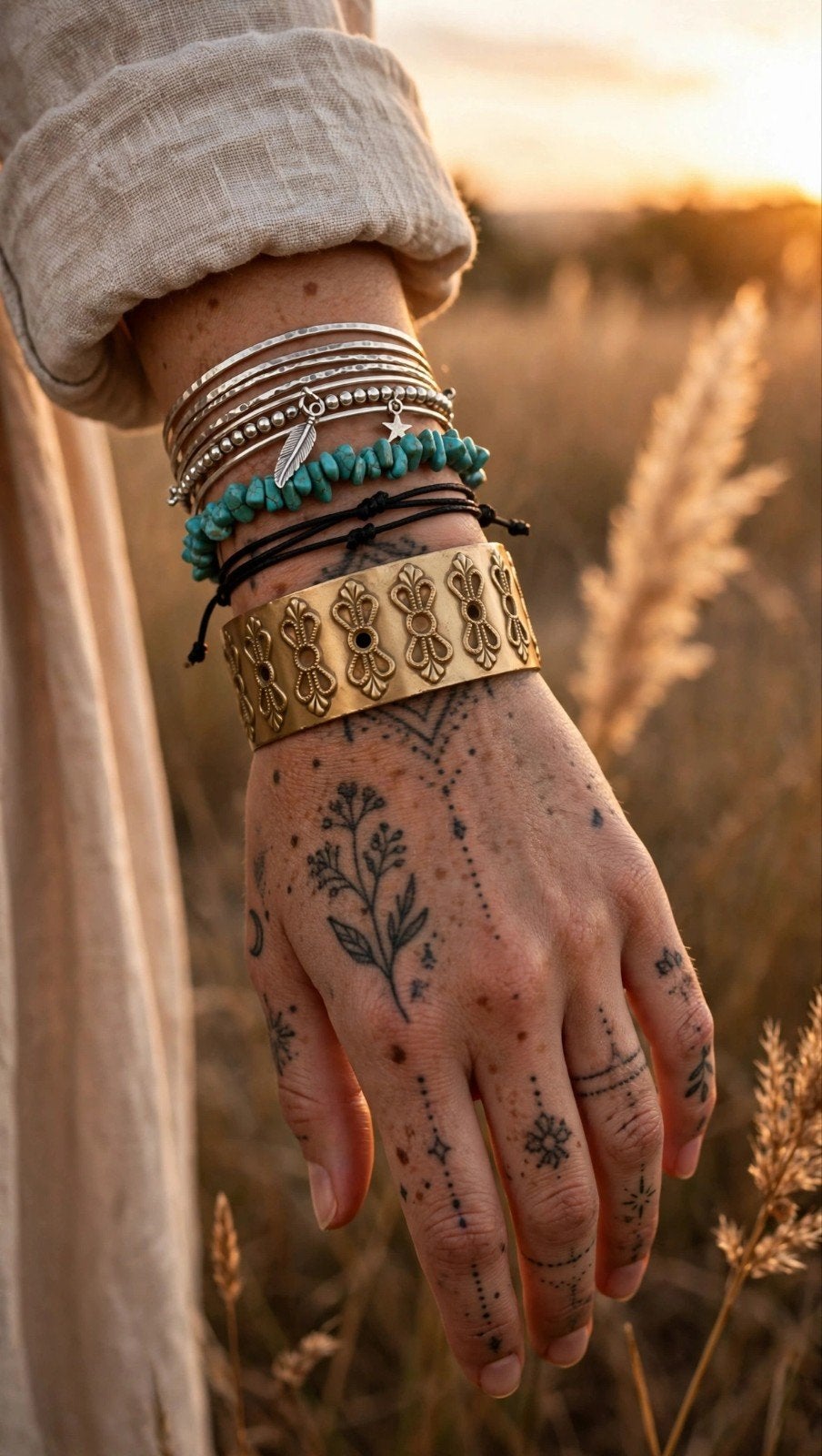 vajra cuff  koperen armband, Ophalen of Verzenden, Gebruikt, Goud