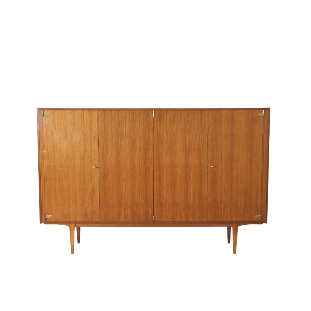 Groot vintage wandmeubel dressoir highboard jaren '60 design, Huis en Inrichting, Kasten | Boekenkasten, Gebruikt, 200 cm of meer