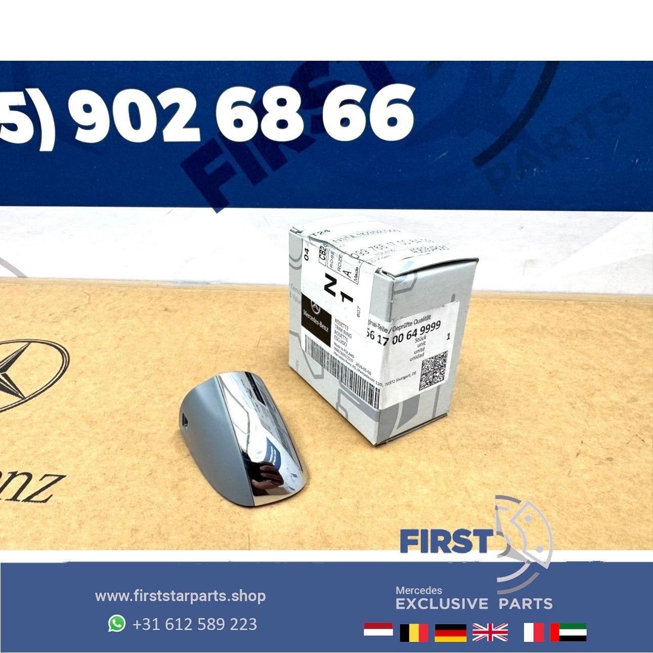 W167 C167 deurhendel rozet Mercedes GLE Klasse chroom deurgr, Gebruikt, -, Deur, Rechts