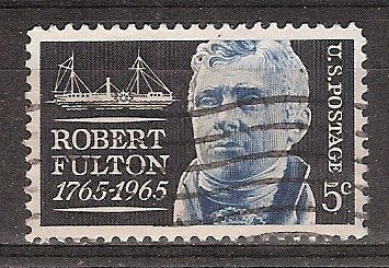 USA, Robert Fulton, 1965., Ophalen of Verzenden, Gestempeld, Noord-Amerika
