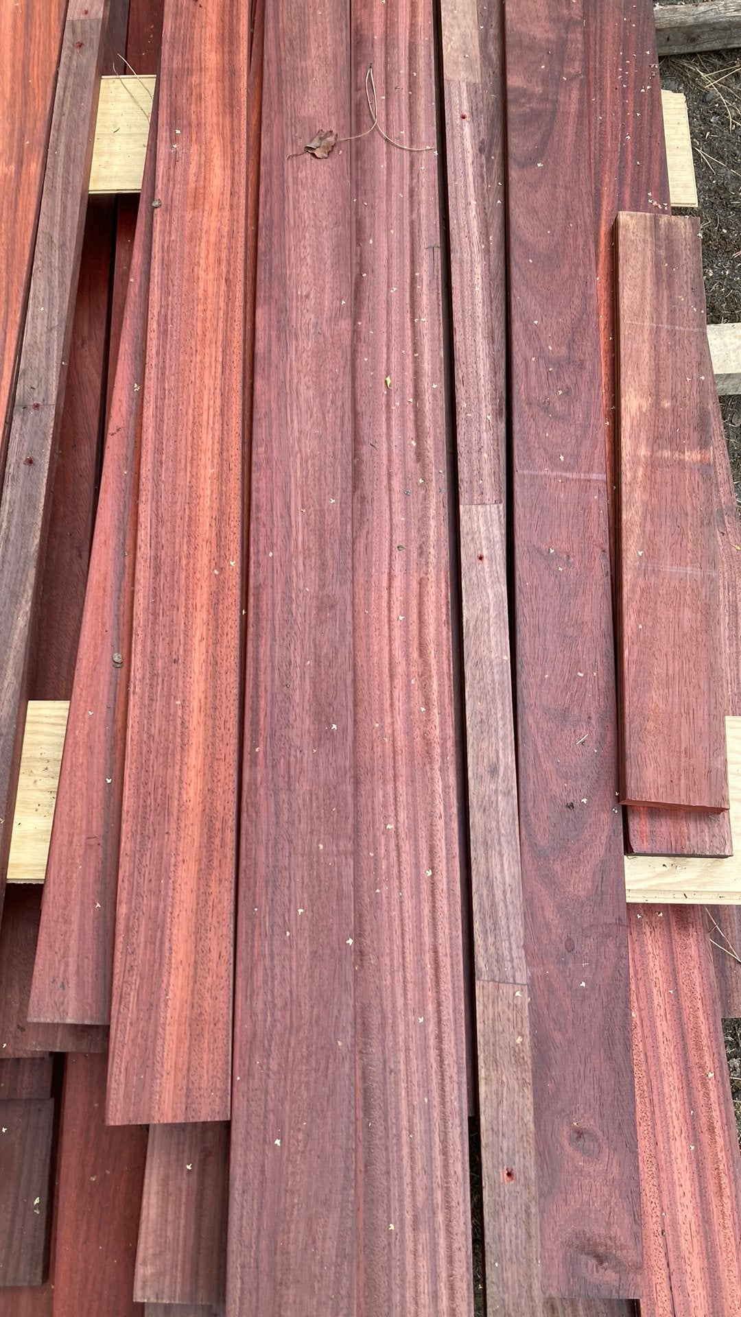 Padouk planken restant, Ophalen, Zo goed als nieuw, Hout
