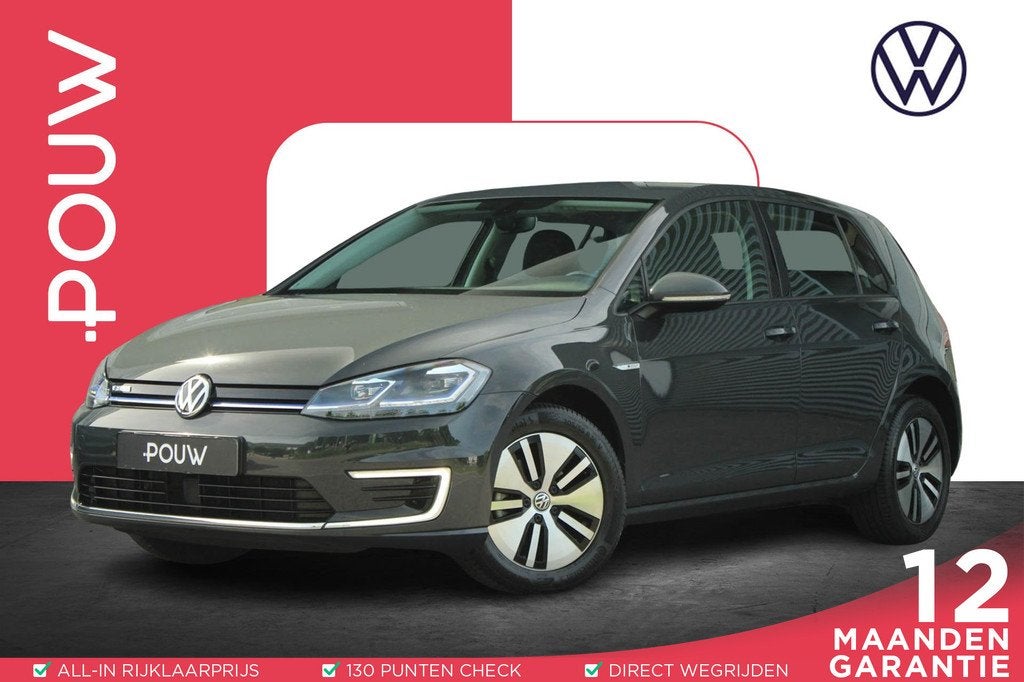 Volkswagen e-Golf E-DITION 2020 136pk 38kW/h | SoH 94% | Nav, 12 maanden, Gebruikt, Zwart, 231 km