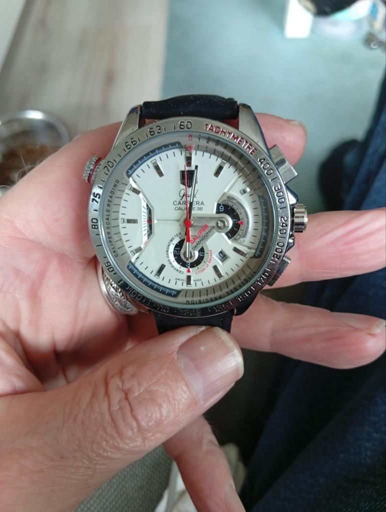 TAG Heuer Calibre 36 Chronograaf - Nieuwstaat, Leer, Staal, Polshorloge, Nieuw