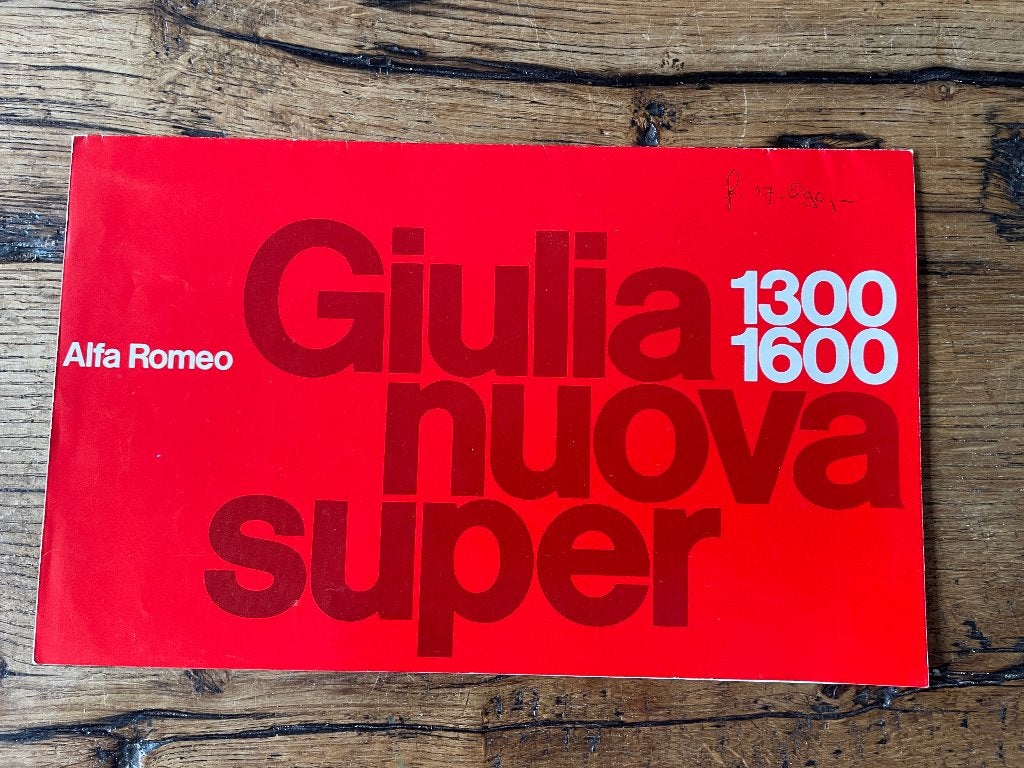 Alfa Romeo Giulia Nuovo Super 1300 1600, Alfa Romeo, Nieuw, Ophalen of Verzenden, Alfa Romeo
