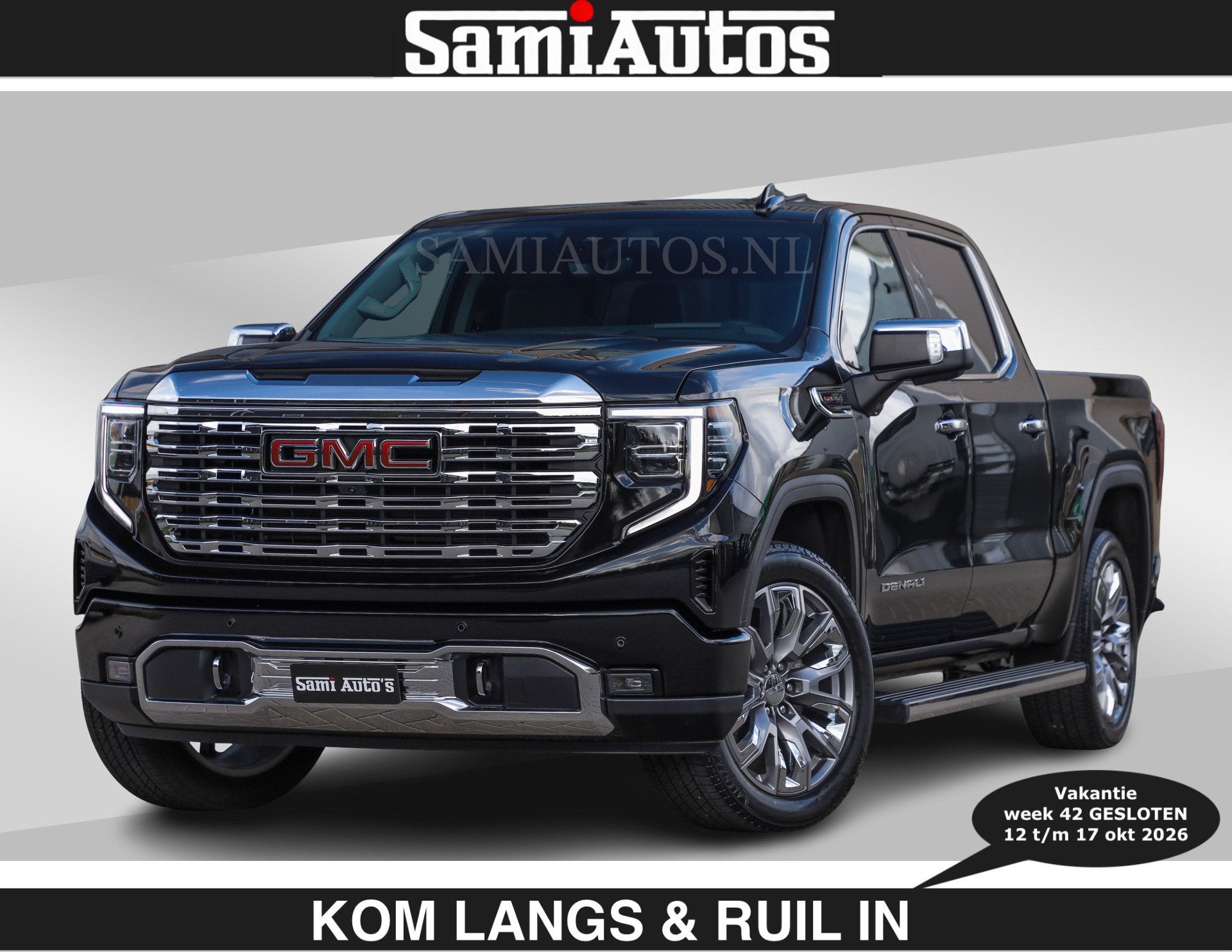 GMC Sierra DENALI | All-In Prijs €79950,- excl | 6,2 V8 Fu, Automaat, Dealer onderhouden, Met garantie (alle), 426 pk