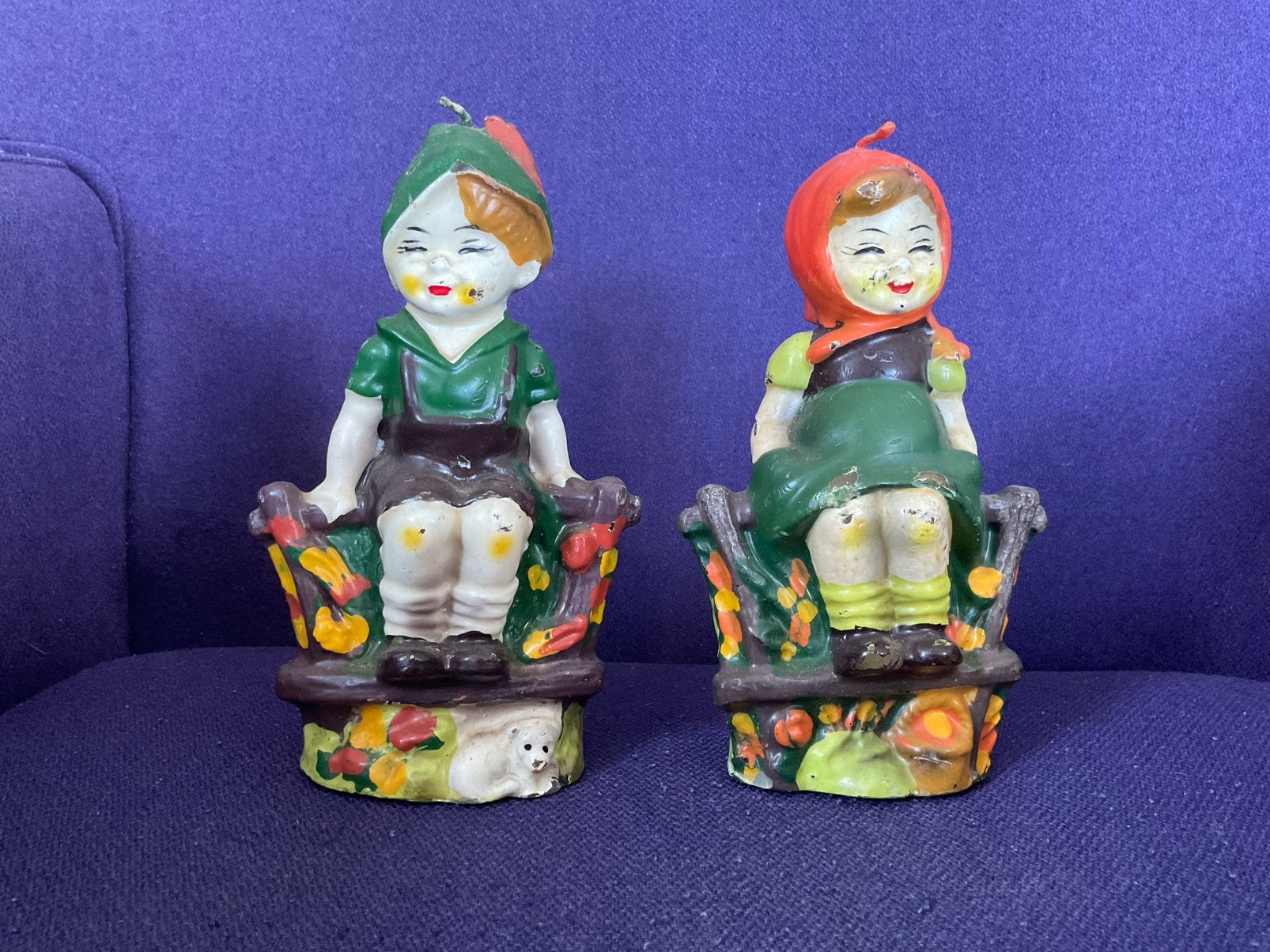 Vintage Goebel en Hummel kaarsen jongen en meisje jaren ‘50, Verzamelen, Ophalen of Verzenden, Zo goed als nieuw, Hummel