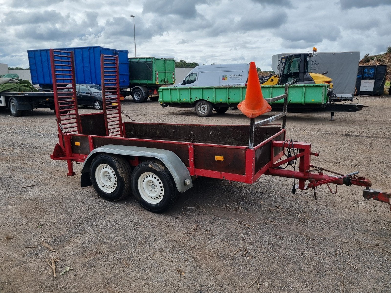 Henra H20 Machinetransporter / Tandemasser met oprijplaten, Ophalen of Verzenden, Gebruikt