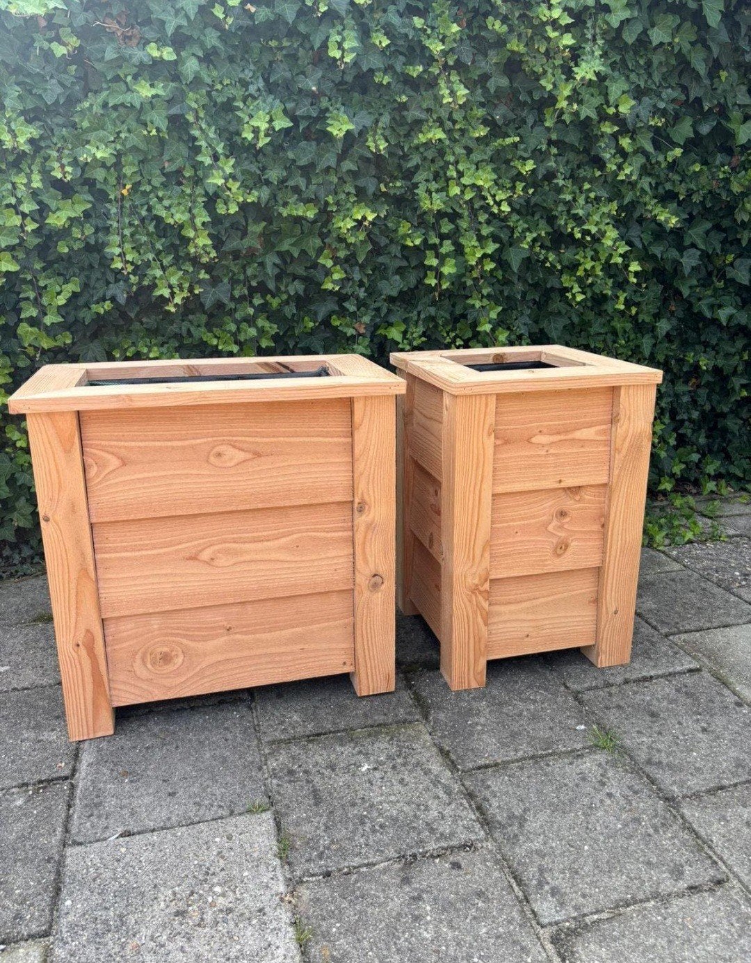 douglas houten plantenbakken met robuuste palen, Ophalen, 60 tot 100 cm, 60 cm of meer, Rechthoekig