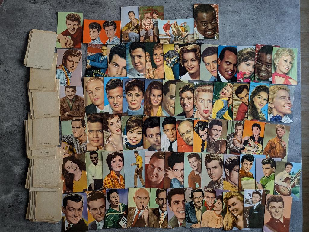 MAPLE LEAF MONTY FILMSTERREN 50S/60S 105X PLAATJES, Verzenden, Meerdere plaatjes