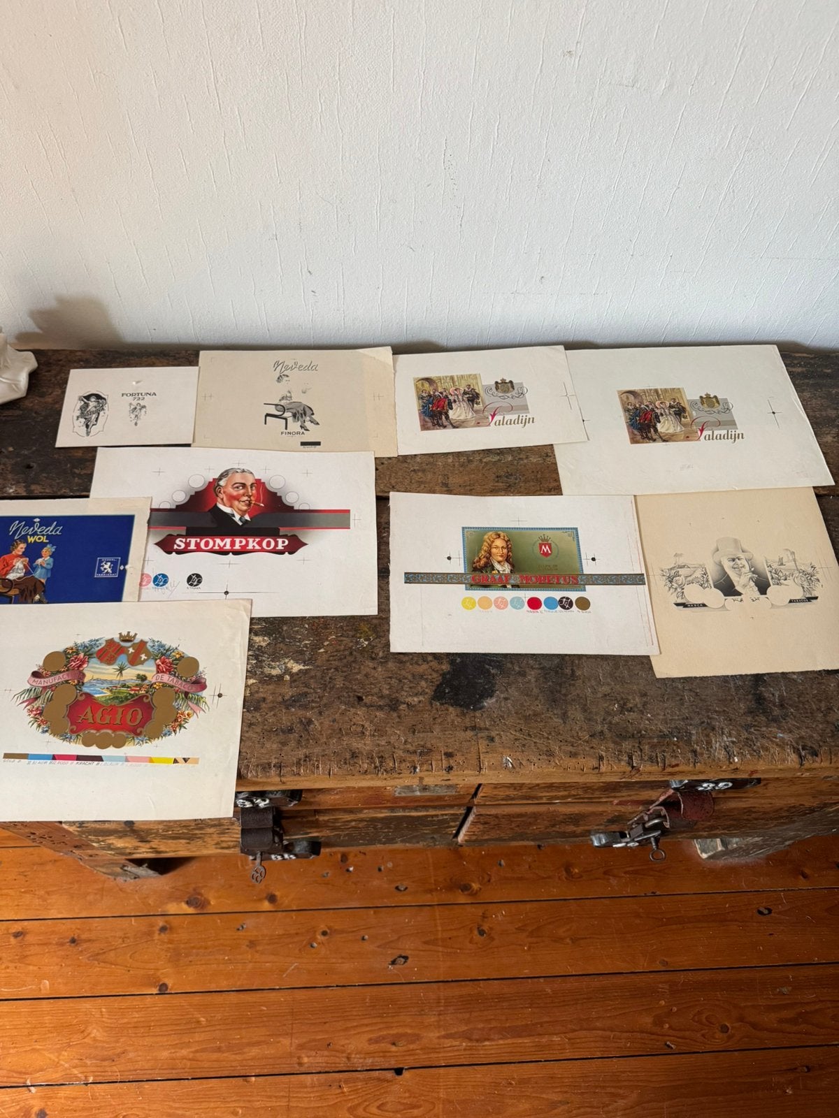 Originele oude afdrukken van oude sigarenmerken / dozen, Ophalen of Verzenden, Zo goed als nieuw