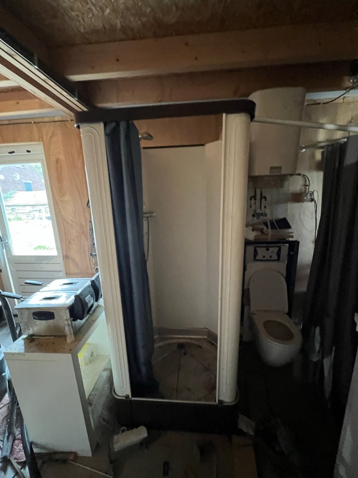 Nooddouche/tijdelijke douche met boiler, Doe-het-zelf en Verbouw, Ophalen, Gebruikt, Douche