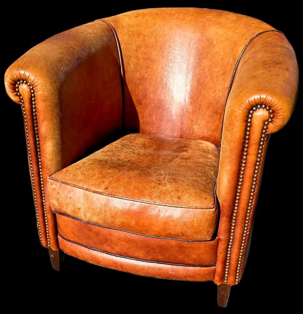 Schapenleren fauteuil club model + BEZORGING GRATIS