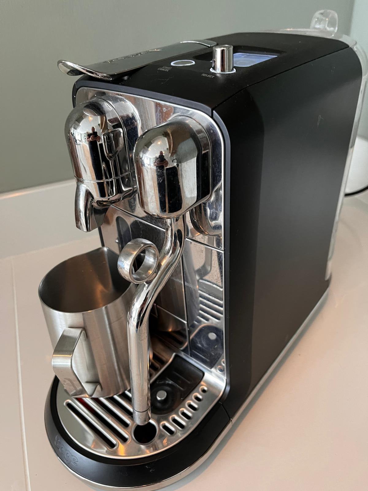 Sage Nespresso creatista plus, Witgoed en Apparatuur, Koffiezetapparaten, Koffiepads en cups, Gebruikt, Espresso apparaat, Ophalen of Verzenden