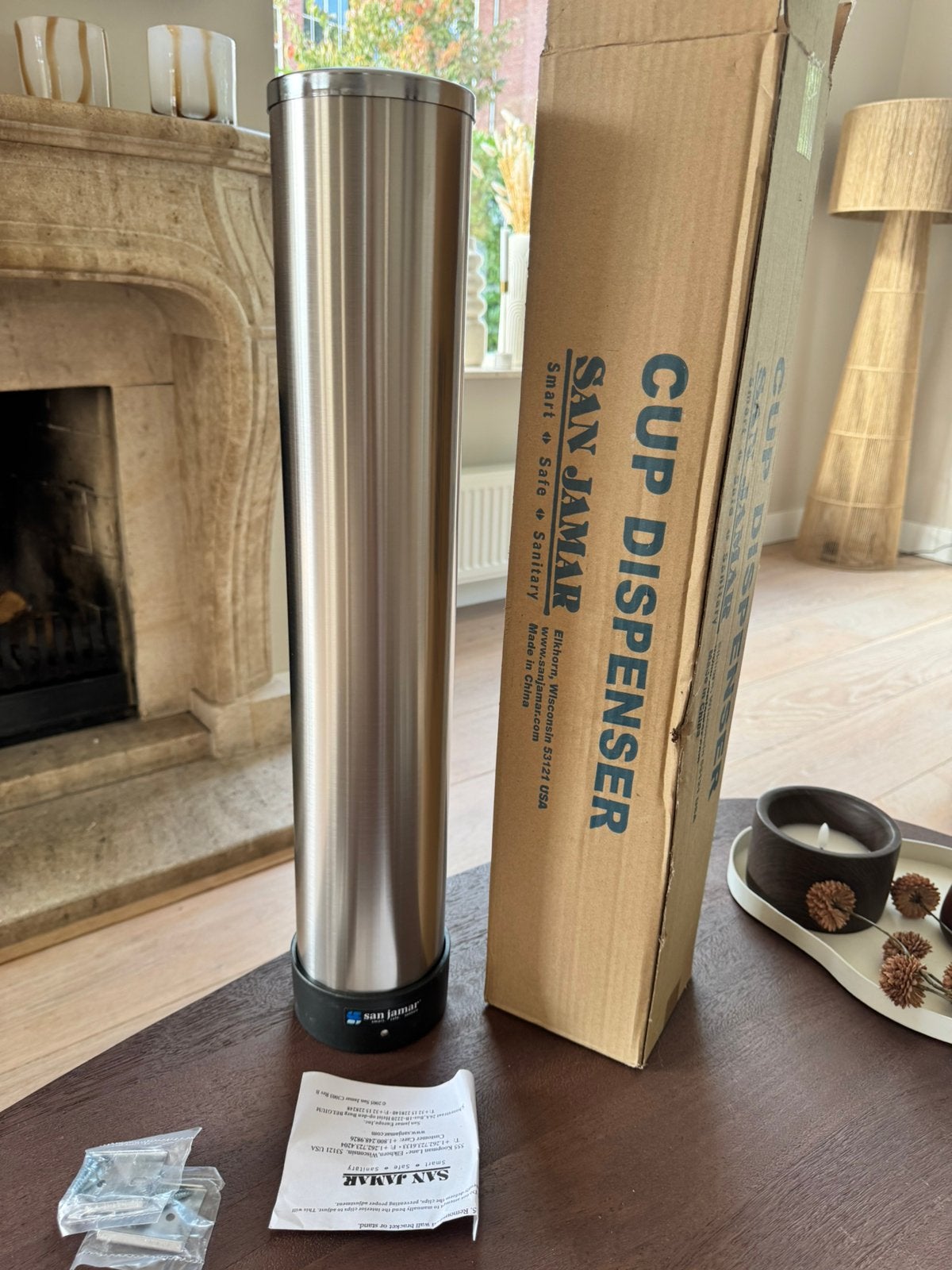 San Jamar C5400P RVS bekerdispenser – verstelbaar – horeca, Ophalen of Verzenden