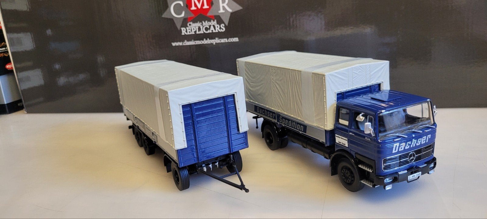 Minichamps 1969 Mercedes LP 1624 DACHSER, Hobby en Vrije tijd, Modelauto's | 1:43, Ophalen of Verzenden, Zo goed als nieuw, Auto