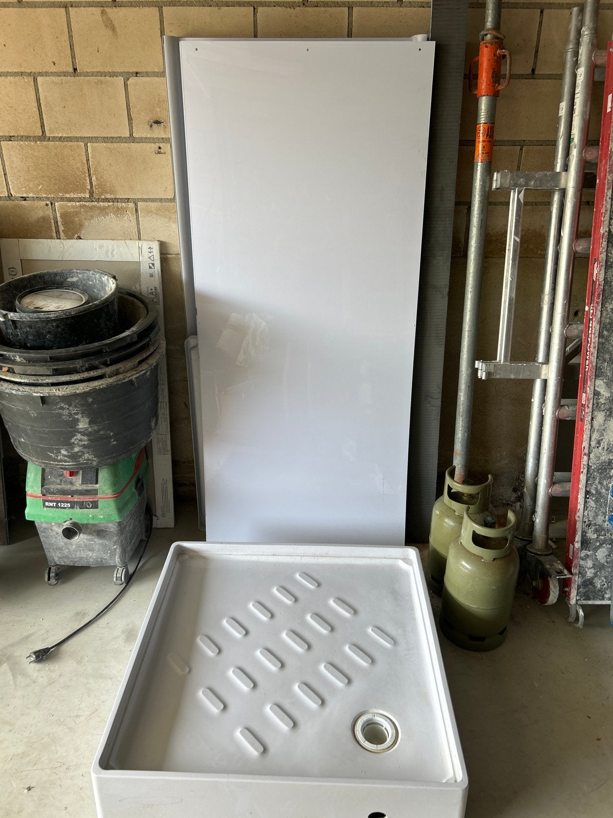 NoodDouche met douchewand en kraan, Ophalen, Gebruikt, Douche