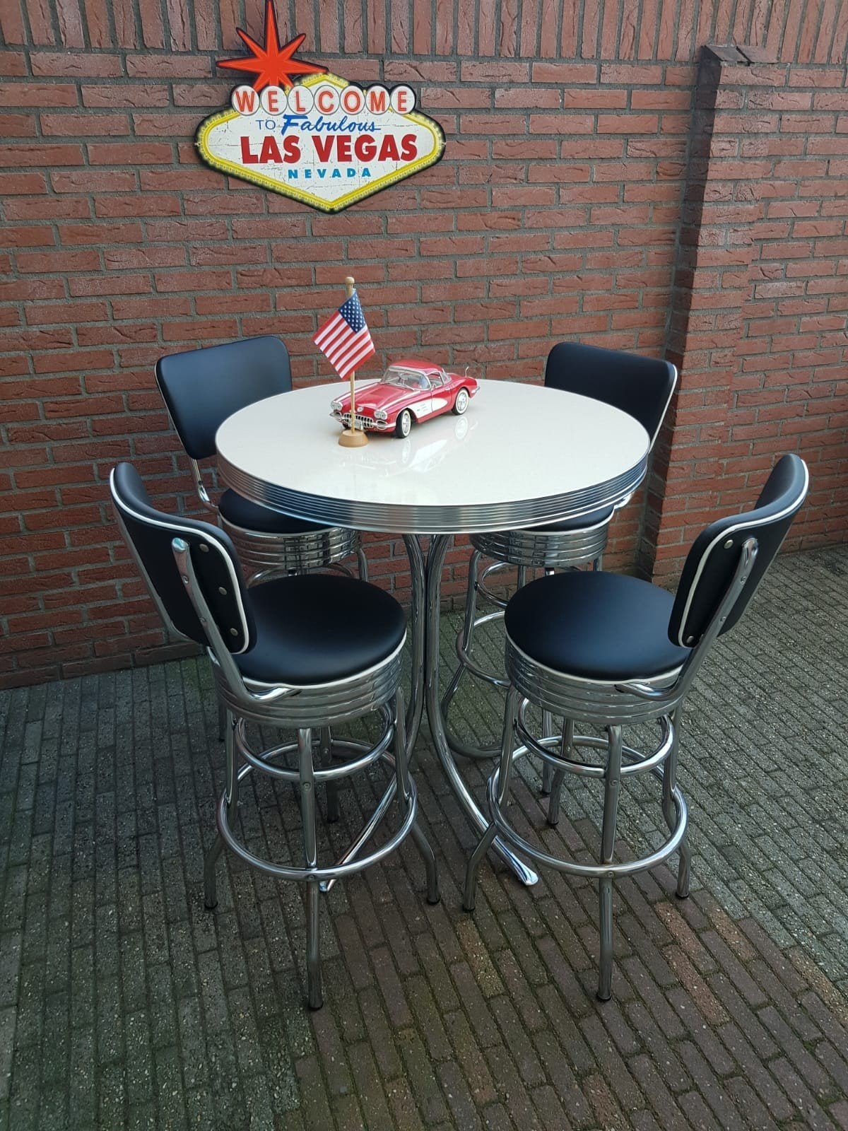 FIFTIES SIXTIES AMERIKAANSE BARKRUKKEN BEL AIR BARTAFEL, Ophalen, 5 krukken of meer, 60 tot 90 cm, Met voetsteun