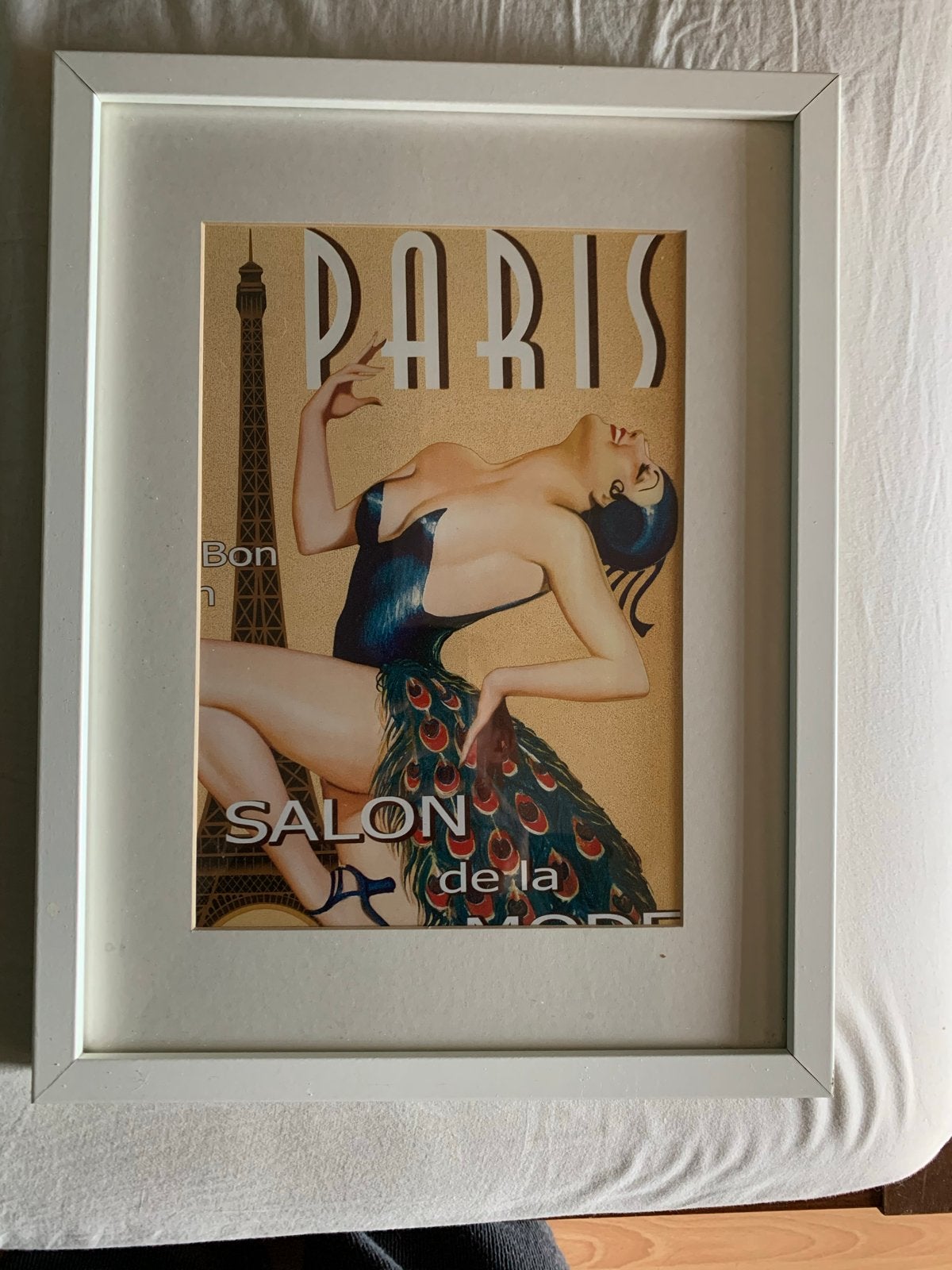Art Deco Danseres Poster met Passepartout en Lijst, Minder dan 50 cm, Ophalen of Verzenden, Zo goed als nieuw, Foto of Poster