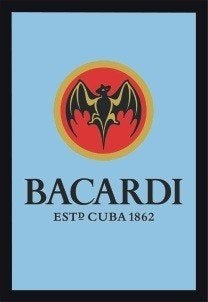 Bacardi Est Cuba 1862 reclame spiegel wanddeco decoratie, Verzamelen, Reclamebord, Info@deconoord.nl, Deco Noord, Nieuw