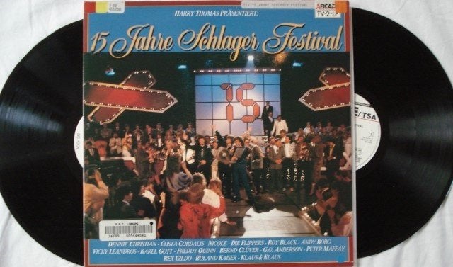 Harry Thomas präsentiert 15 Jahre Schlagerfestival, Gebruikt, Ophalen of Verzenden, 12 inch, Gatefold hoes