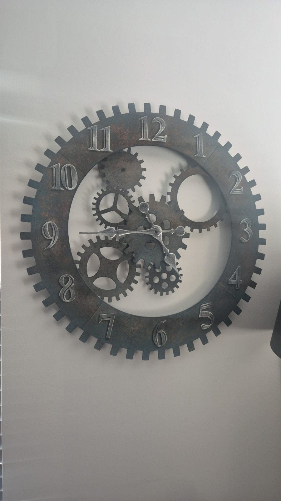 Industriële  klok 70 cm, Ophalen of Verzenden, Wandklok