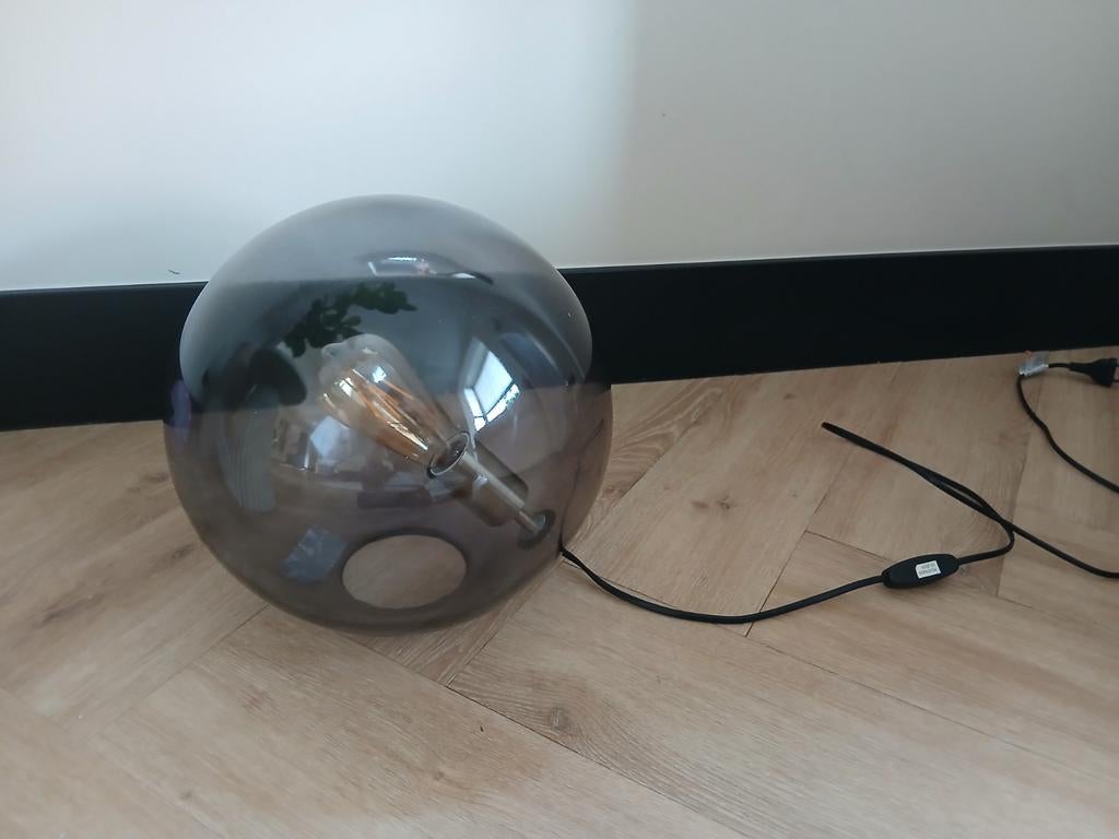 Losse tafellamp. Lamp rookglas, Ophalen, Minder dan 50 cm