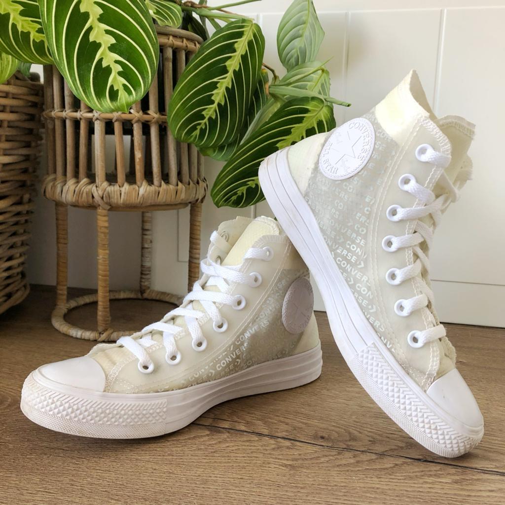 Converse Chuck Taylor All Star  High Top Sneakers maat 37,5, Ophalen of Verzenden, Zo goed als nieuw, Wit, Sneakers of Gympen