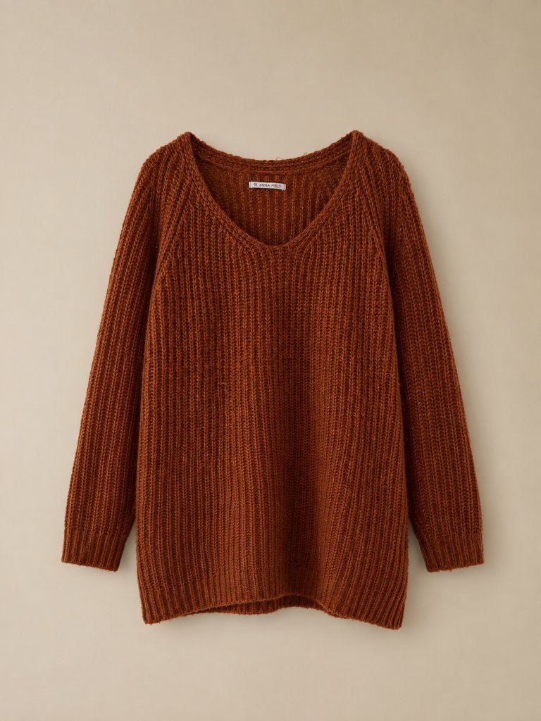 Anna Field oversized lang gebreide trui maat S, Anna Field, Bruin, Verzenden, Zo goed als nieuw