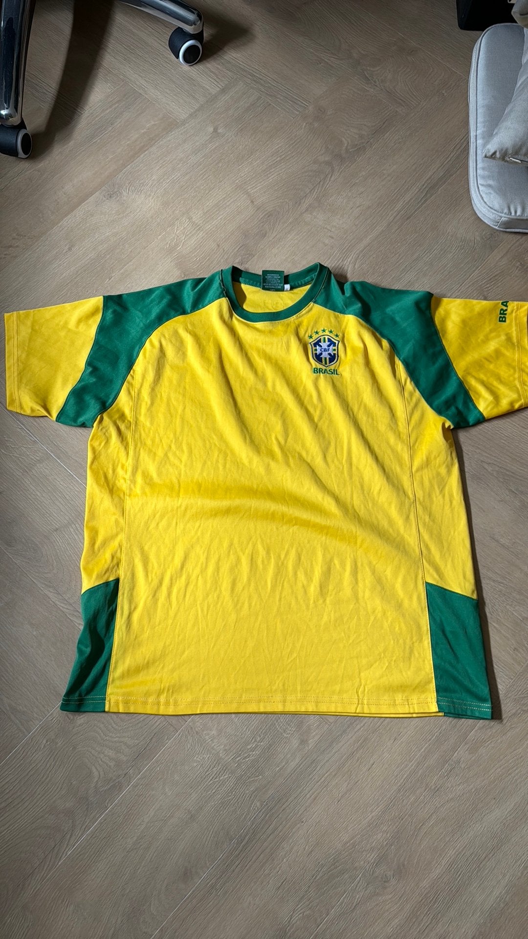 Vintage Brazilië Voetbalshirt Maat XXL, Sport en Fitness, Voetbal, Groter dan maat XL, Ophalen of Verzenden, Zo goed als nieuw