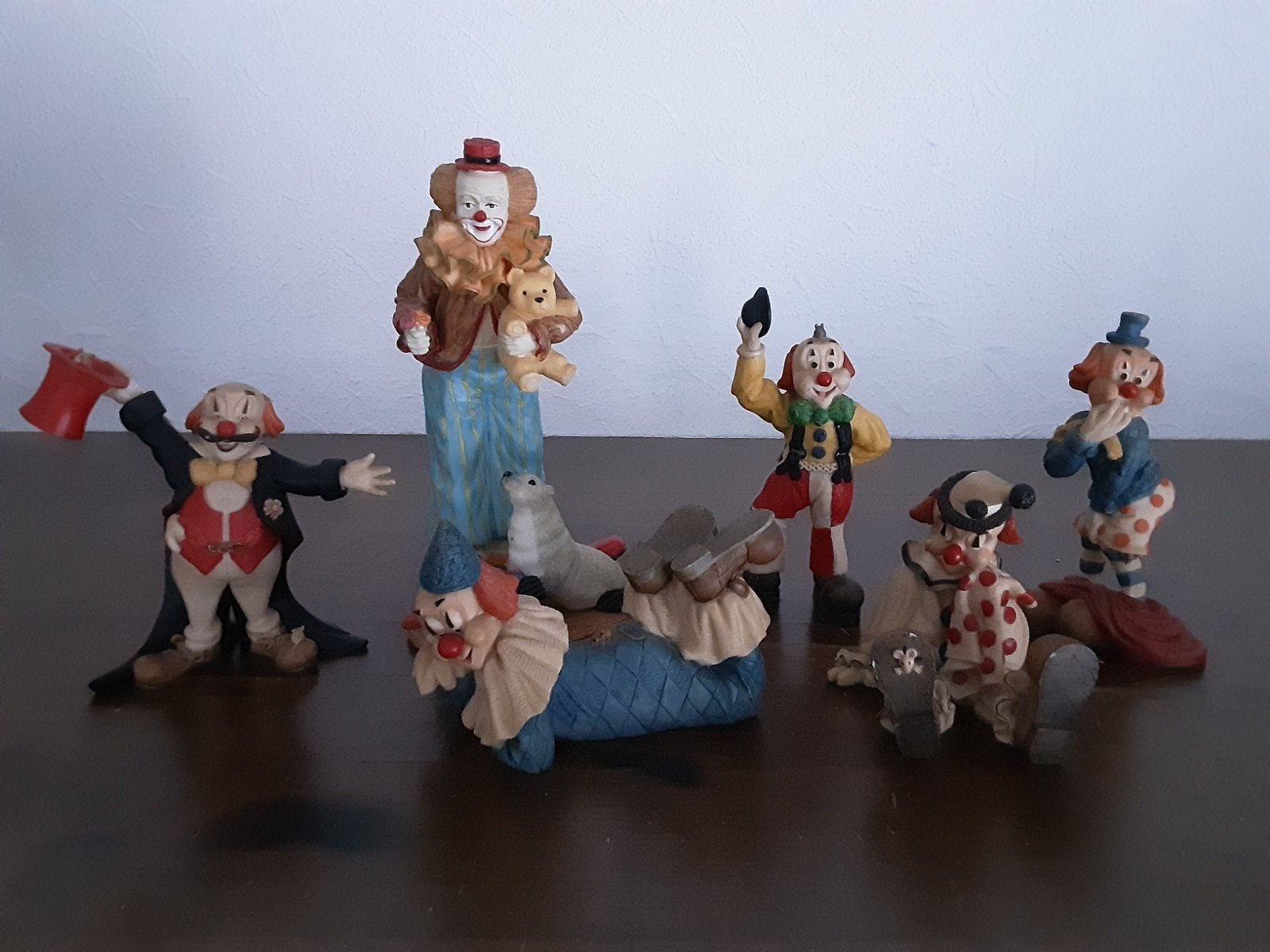 Set van 6 clown beeldjes., Verzamelen, Ophalen of Verzenden, Gebruikt