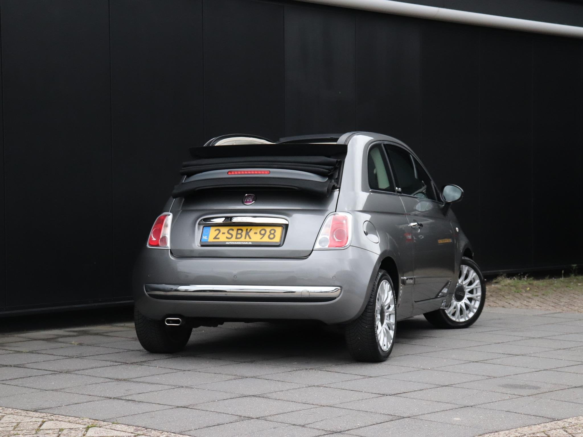 Fiat 500 C 0.9 TwinAir Lounge | OPEN DAK | LEDER | ELEK. RAM, Auto's, Fiat, Euro 5, Gebruikt, 31 €/maand, Cabriolet